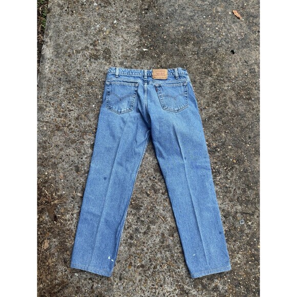 Vintage Men's Levis 505 Regular Fit Straight Leg Blue Jeans 36x32 Made USA Denim - Picture 3 of 4